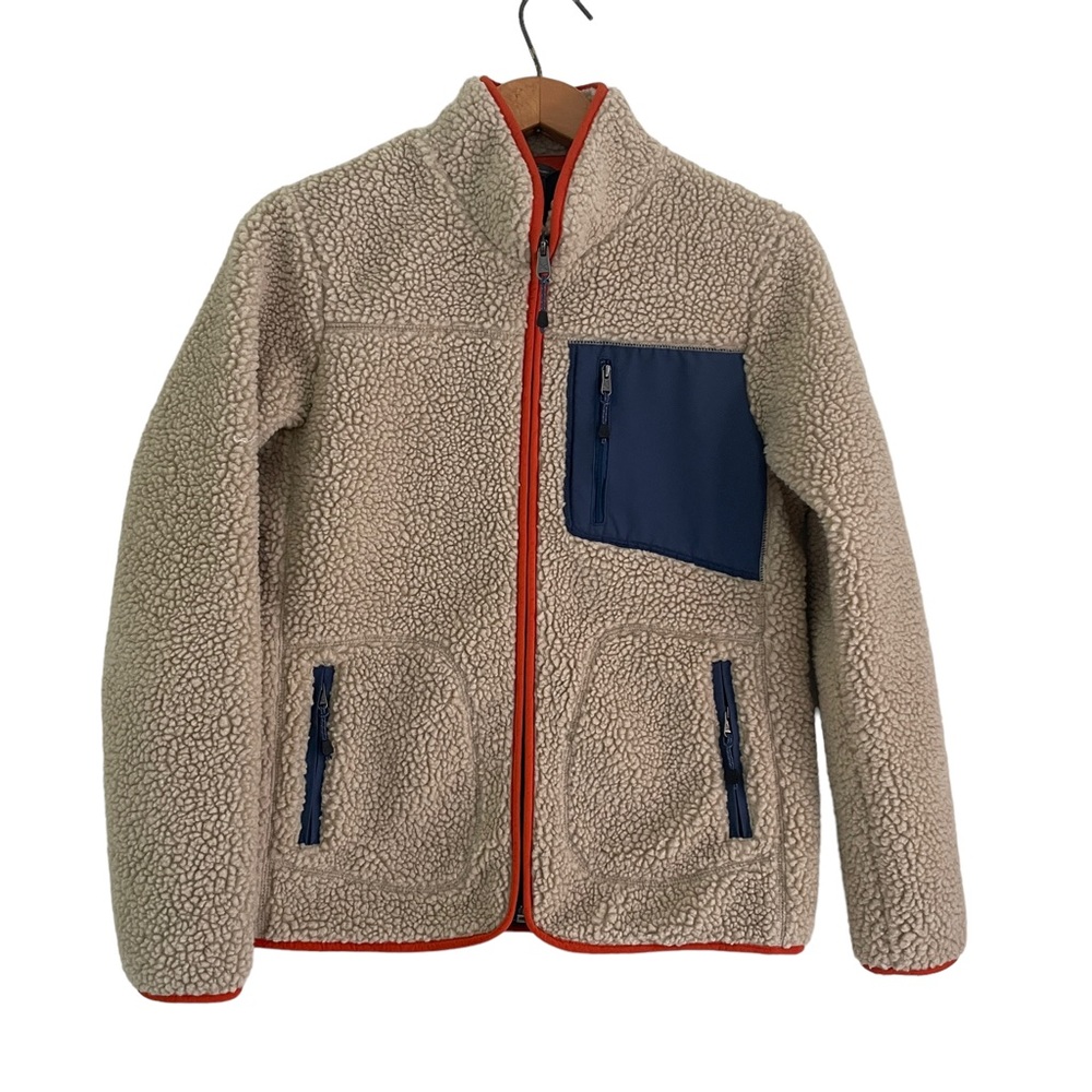 Eddie Bauer Womens Jacket Sherpa Fleece Oatmeal Beige Range Finder Sz. S